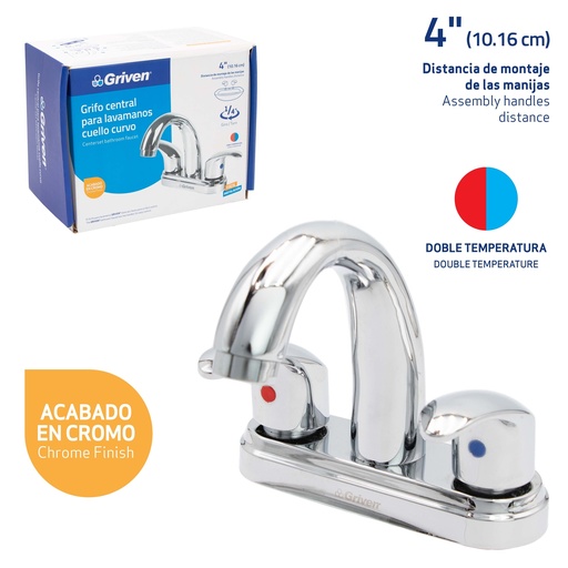 [6-273] LLAVE LAVAMANO DOBLE METALICA GRIVEN 6-273