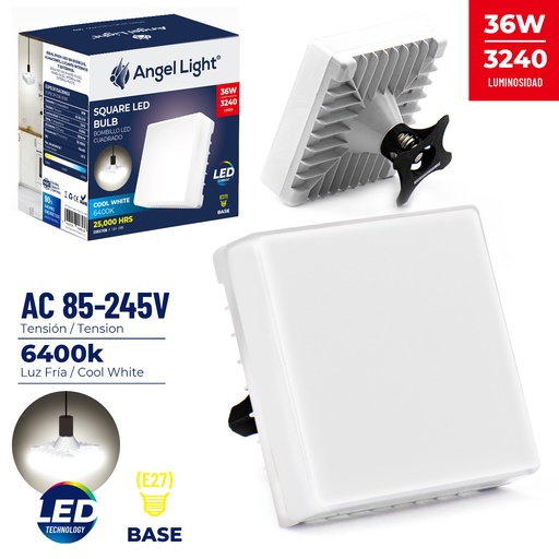 [6-283] BOMBILLO LED CUADRADO 36W ANGEL LIGTH 6-283