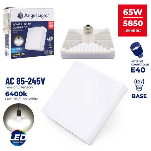 [6-285] [6-285] BOMBILLO LED CUADRADO 65W ANGEL LIGTH 6-285