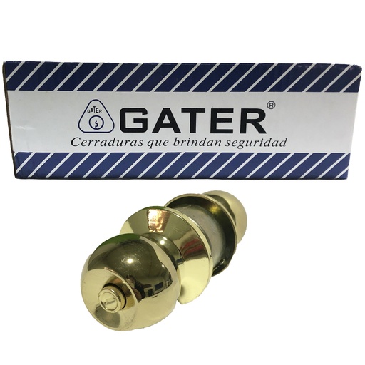 [6-304] CERRADURA DE POMO BOTON LATON PULIDO GATER 6-304