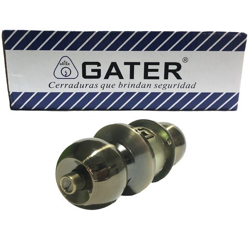 [6-309] CERRADURA DE BAÑO POMO BOTON ORO ANTIGUO GATER 6-309