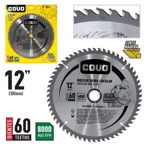 [6-323] [6-323] DISCO P/SIERRA CIRCULAR 12" 60D COVO 6-323