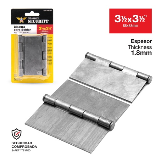 [6-380] [6-380] BISAGRA SOLDAR x 3 1/2" PAR SECURITY 6-380