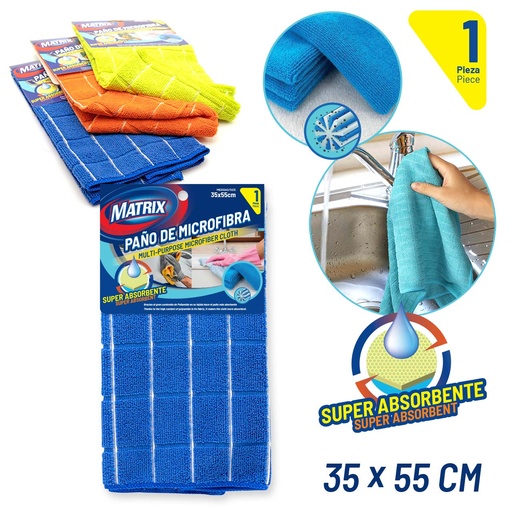 [6-400] PAÑO SUPER ABSORBENTE x 1 UNID 35x55cm MATRIX 6-400 (DESC)