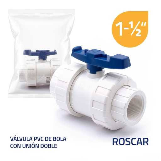 [6-414] LLAVE DE BOLA C/UNION DOBLE 1 1/2" ROSCA GRIVEN 6-414