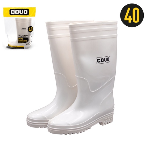 [6-424] BOTA PLASTICO BLANCA ALTA N 40 S/P HIERRO COVO 6-424