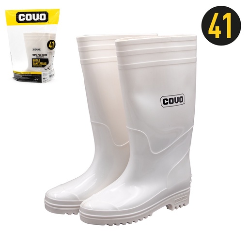 [6-425] BOTA PLASTICO BLANCA ALTA N 41 S/P HIERRO COVO 6-425