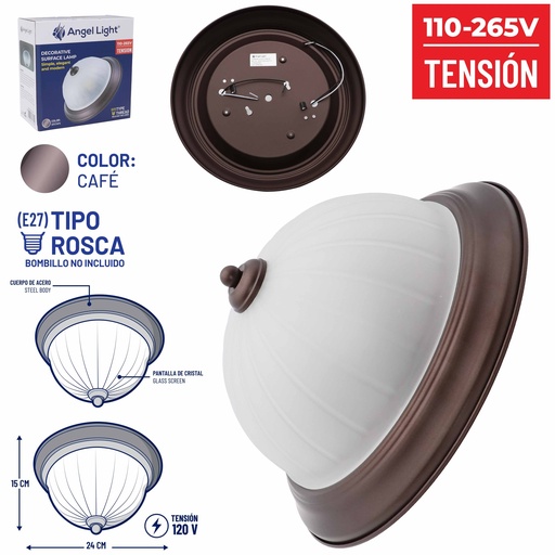 [6-432] LAMPARA DECORATIVA BROWN (SIN BOMBILLO) ANGEL LIGHT 6-432