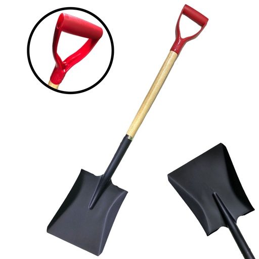 [6-457] PALA CUADRADA MANGO MADERA 6-457