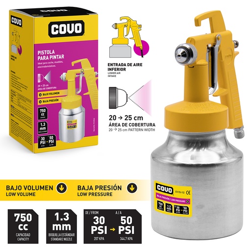 [6-472] PISTOLA P/PINTAR 750CC COVO 6-472