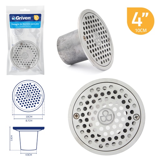 [6-476] REJILLA CROMADA ANTICUCARACHA GRIVEN 6-476