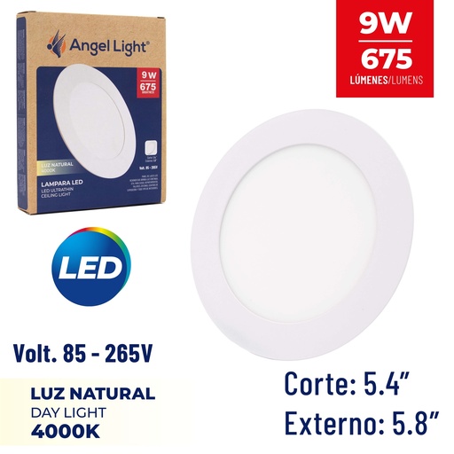 [6-560] PANEL LED EMP RED LUZ NATURAL 9W ANGEL L 6-560