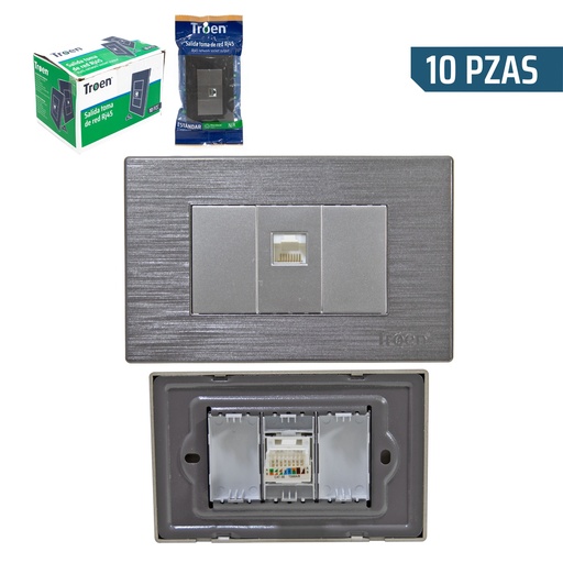 [6-608] TOMA P/RED RJ45 GRIS TROEN 6-608
