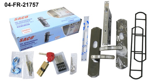 [6-632] CERRADURA SEGURIDAD P/PUERTA DE METAL SACO (IZQUIERDA) 6-632