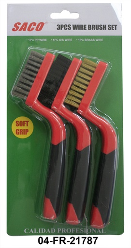 [6-633] CEPILLO DE ALAMBRE DE 3 PZA SACO 6-633