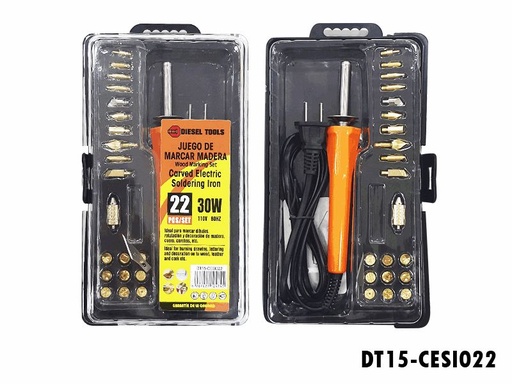 [6-655] JUEGO P/MARCAR MADERA 22 UNID 30W DIESEL TOOL 6-655