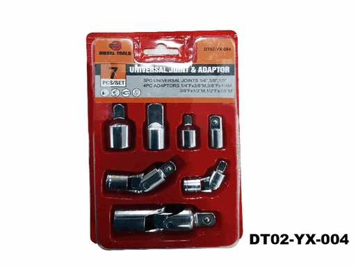 [6-672] SET COPA UNIVERSAL Y ADAPTADOR 7 PZAS DIESEL TOOL 6-672