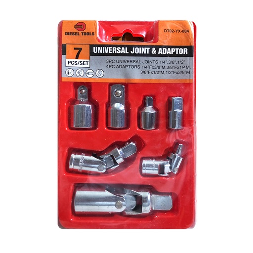[6-672] SET COPA UNIVERSAL Y ADAPTADOR 7 PZAS DIESEL TOOL 6-672