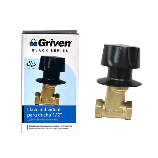 [6-703] LLAVE P/DUCHA INDIVIDUAL x 1/2 BRONCE GRIVEN BLACK 6-703