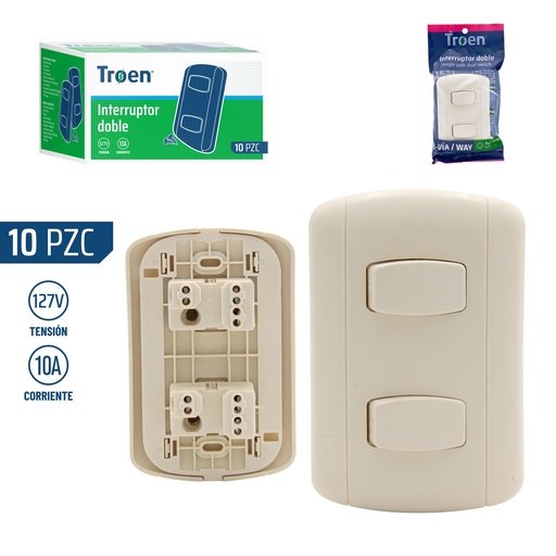 [6-714] [6-714] INTERRUPTOR DOBLE 3 WAY TROEN 6-714