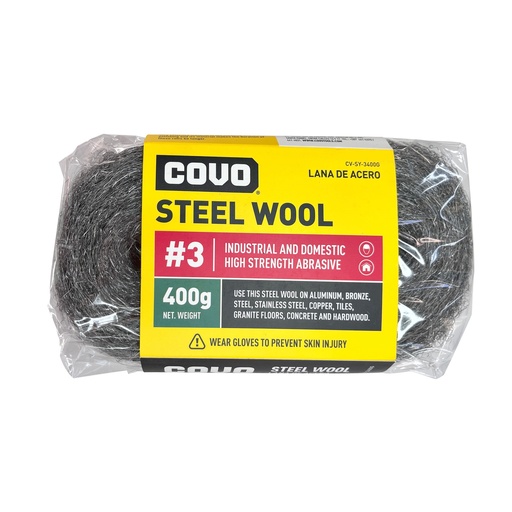 [6-735] LANA DE ACERO NUM 3 400GR COVO 6-735