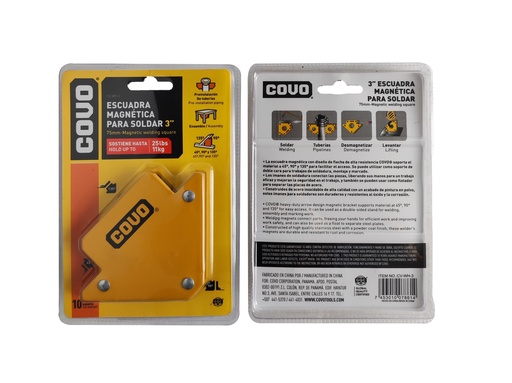 [6-736] ESCUADRA MAGNETICA 3 PULG COVO 6-736