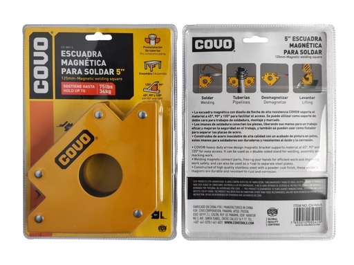[6-738] ESCUADRA MAGNETICA 5 PULG COVO 6-738