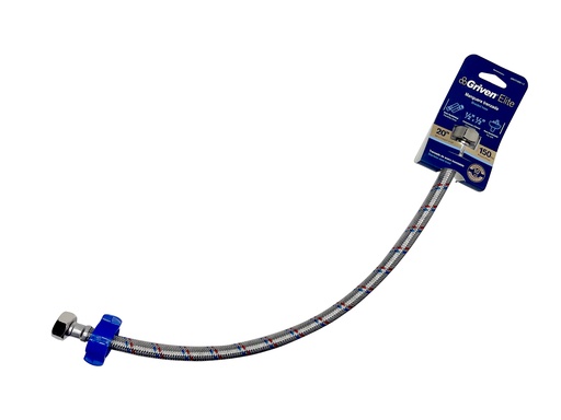 [6-751] CANILLA 1/2" x 1/2" TRENZADA 20" GRIVEN ELITE 6-751