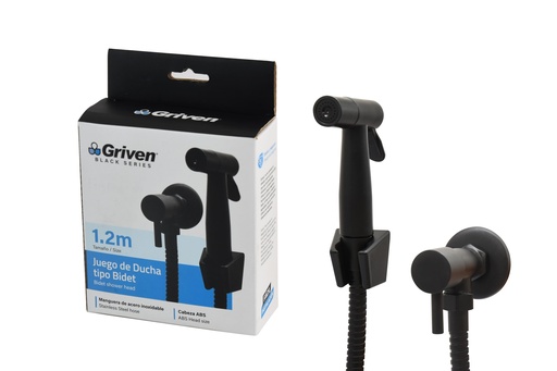 [6-755] DUCHA TELEFONO 1,2 MTS GRIVEN BLACK 6-755