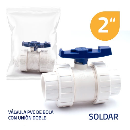 [6-758] LLAVE DE BOLA C/UNION DOBLE 2" SOLDAR GRIVEN 6-758
