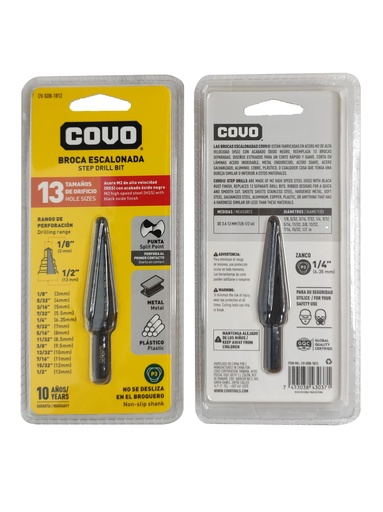 [6-773] MECHA CONICA ESCANOLADA 3mm - 13mm COVO 6-773