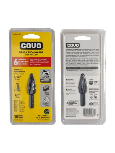 [6-774] MECHA CONICA ESCANOLADA 5mm - 13mm COVO 6-774