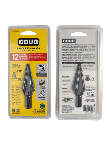 [6-775] MECHA CONICA ESCANOLADA 5mm - 22mm COVO 6-775