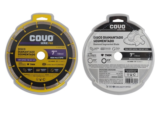 [6-812] DISCO C/CONCRETO SEGMENT x 7" COVO PRO 6-812