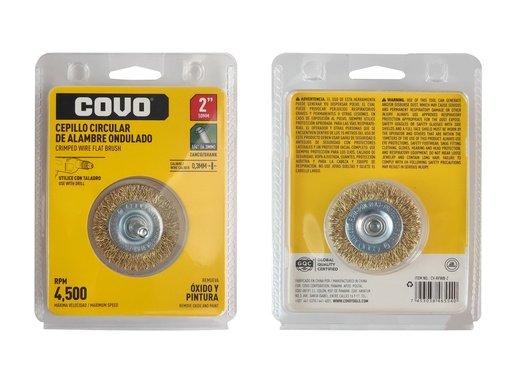 [6-845] CEPILLO PLANO P/TALADRO ALAMBRE 2" COVO 6-845