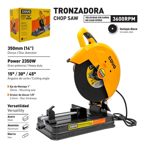 [6-857] TRONZADORA 14" 2350W COVO 6-857
