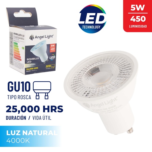 [6-883] [6-883] BOMBILLO LED GU10 LUZ NATURAL 5W ANGEL LIGHT 6-883