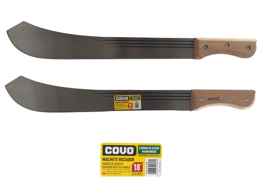 [6-891] MACHETE ROZADOR 18" MANGO MADERA COVO 6-891