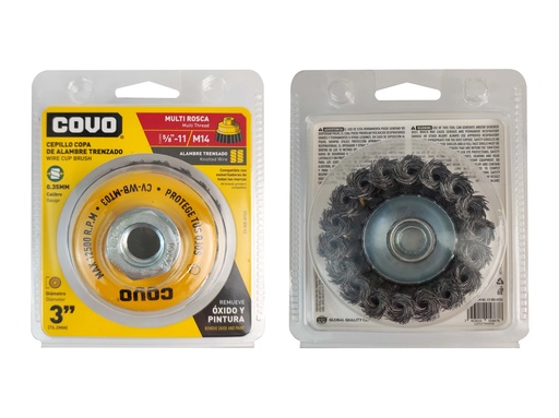 [6-898] CEPILLO CIRC ALAMBRE TRENZ 3" MULTIROSCA COVO 6-898