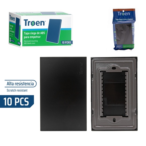 [6-919] TAPA CIEGA NEGRA TROEN 6-919