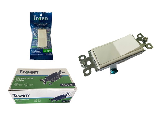 [6-922] INTERRUPTOR SENCILLO 3 WAY S/TAPA TROEN 6-922