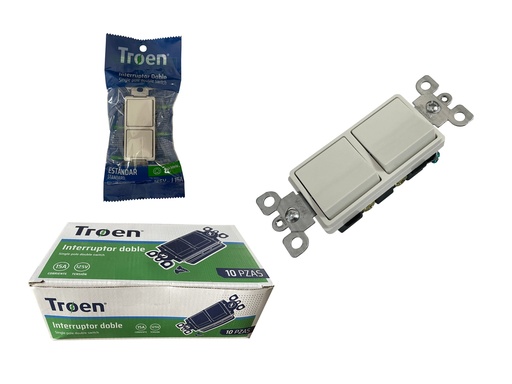 [6-925] INTERRUPTOR DOBLE S/TAPA TROEN 6-925