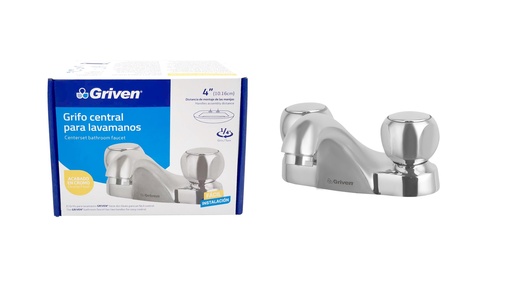 [6-970] LLAVE LAVAMANO DOBLE METALICA GRIVEN 6-970