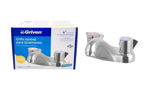 [6-971] LLAVE LAVAMANO DOBLE METALICA GRIVEN 6-971