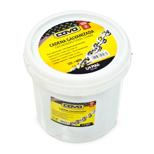 [6-974] CADENA GALVANIZADA x 1/4 x 25KG SECURITY 6-974