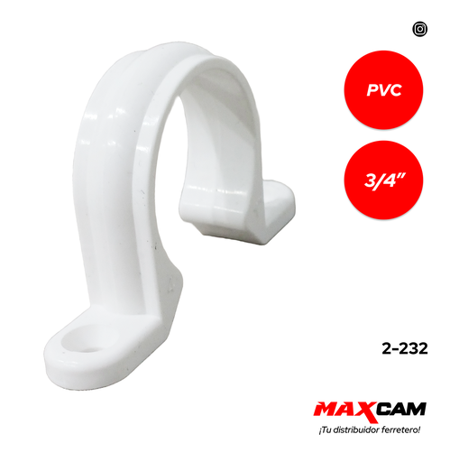 [2-232] [2-232] ABRAZADERA PVC DOBLE x 3/4" FITCO 2-232