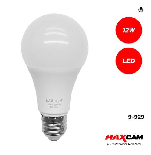 [9-929] BOMBILLO BULBO LED 12W MAXI LIGHT 9-929