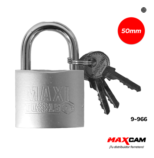 [9-966] CANDADO STANDARD x 50MM MAXI TOOLS 9-966