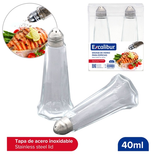 [10-178] CONDIMENTERO x 40ML x 2 UNID EXCALIBUR 10-178