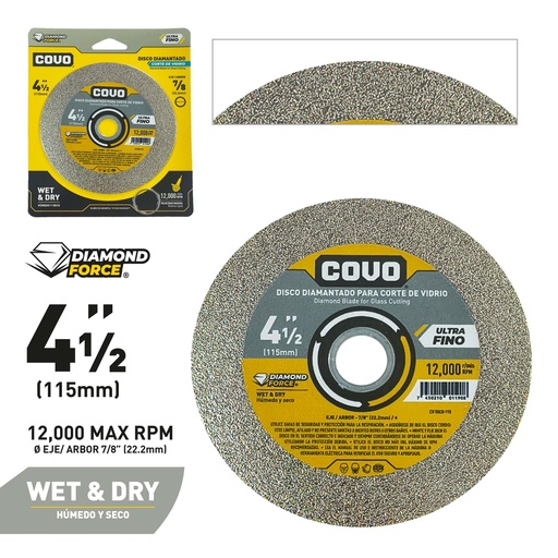 [10-072] DISCO P/CORTAR VIDRIO 4 1/2" COVO 10-072